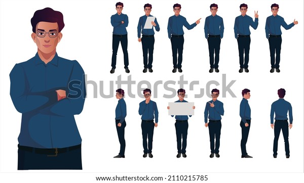 Set Business Men Vector Characters Design Stock Vector (Royalty Free ...