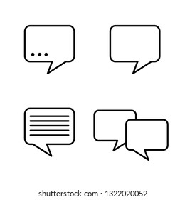 Set of Business Message web Icons. Vector illustration.