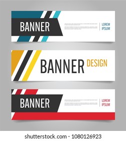 Set of business modern banner design. Web template vector.