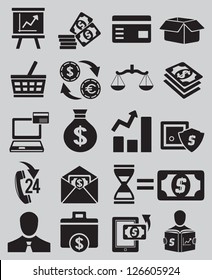 Set of business and money icons - part 1 - vector icons