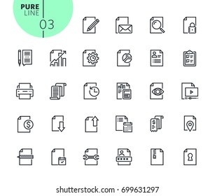 Set of business office icons. Modern outline web icons collection for web and app design and development. Premium quality vector illustration of thin line web symbols.