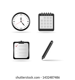 Set of business office signs. Vector image.
