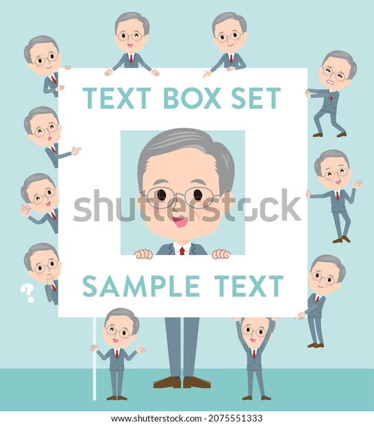 A\
set of business old man with a message board.Since each is divided,\
you can move it freely.It\'s vector art so easy to\
edit.