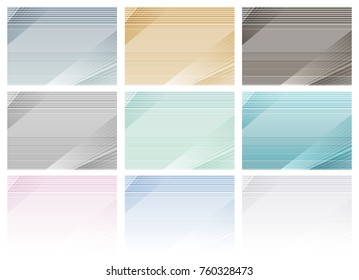 Set of Business pattern background clean Cool card