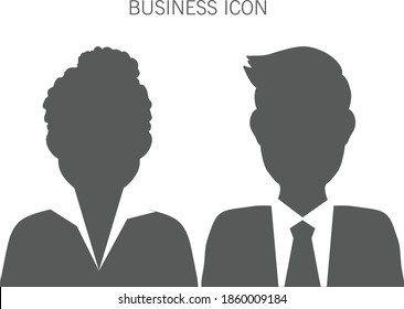 Set of business people avatar profile picture set including males & females isolated on white background. Businesswoman and businessman avatar profile picture . People profile silhouettes.