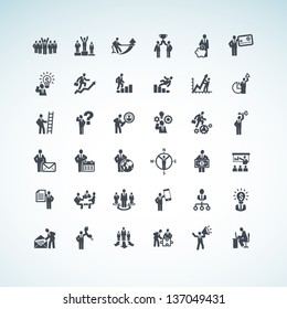 Set of business people concept icons