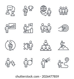 set of Business People elements symbol template for graphic and web design collection logo vector illustration