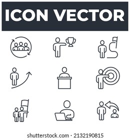 set of Business People elements symbol template for graphic and web design collection logo vector illustration