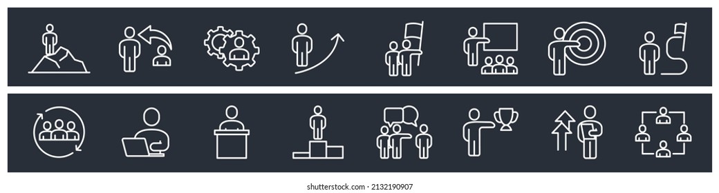 set of Business People elements symbol template for graphic and web design collection logo vector illustration