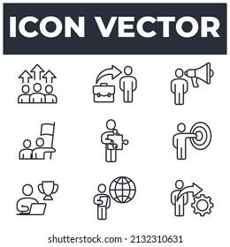 set of Business People elements symbol template for graphic and web design collection logo vector illustration