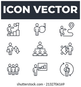 set of Business People elements symbol template for graphic and web design collection logo vector illustration
