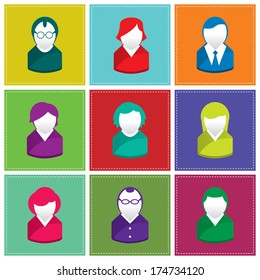 Set of business people icons