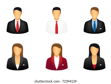 Set of business people icons