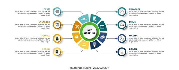 Set of business people in the process of work. Diverse men and women solving business problems, doing work assignments, explaining presentation, clerks doing office tasks. Flat vector illustration