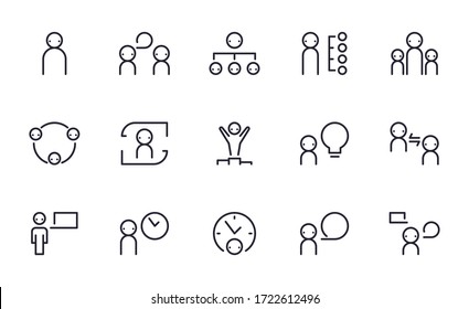Set of Business people vector icon illustration