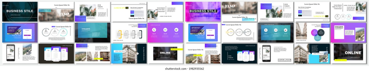 Set of business plan presentation online template. Social media pack. Easy use in modern blog posts,  Editable simple info banner, trendy book. For app, digital display style. Bright web flyer work a4