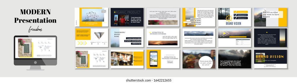 Set of Business plan Presentation Template. Social media slide pack. Easy use in modern blog posts, For app, digital display style. Editable simple info banner, trendy book. Bright web flyer work. a4