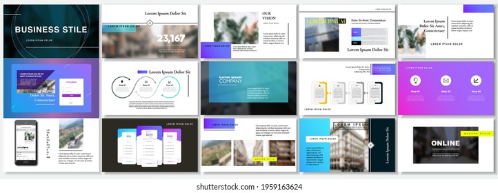 Set of business plan presentation template. Social media pack. Easy use in modern blog posts or Editable simple info banner, trendy book. For app, digital display style. Bright web flyer work. a4. ppt