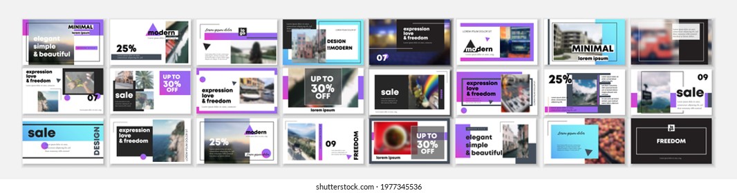 Set of business plan presentation template. Social media pack. Easy use in modern blog posts or Editable simple info banner, trendy book. For app, digital display style. Bright web flyer work. a4