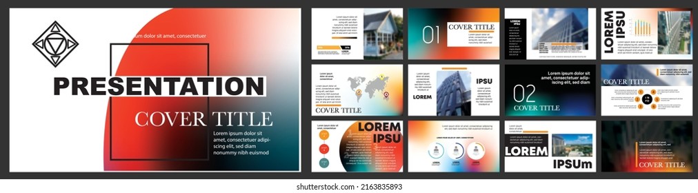 Set of business plan presentation template. Social media pack. Easy use in modern blog posts or Editable simple info banner, trendy book. For app, digital display style. Bright web flyer work. a4. ppt