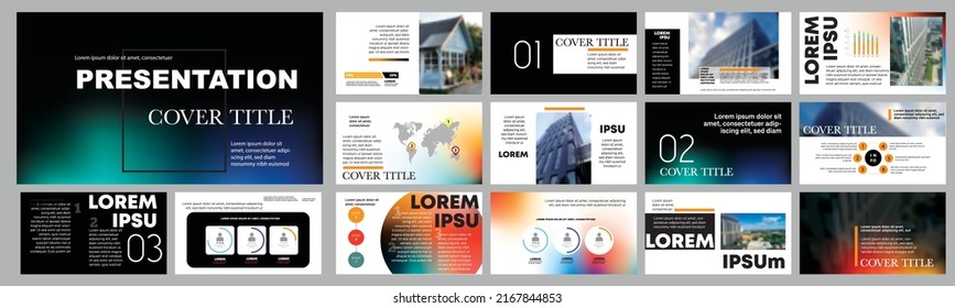 Set of business plan presentation template. Social media pack. Easy use in modern blog posts or Editable simple info banner, trendy book. For app, digital display style. Bright web flyer work. a4. ppt