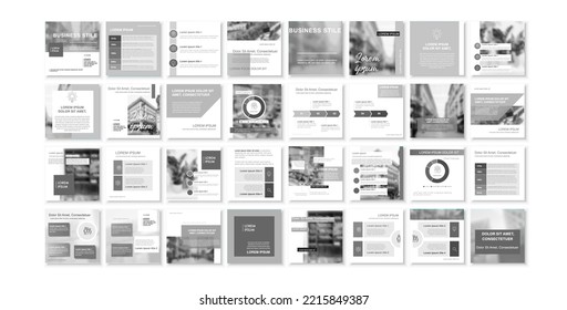 Set of business plan presentation template. Social media pack. Easy use in modern blog posts, Editable simple info banner, trendy book. For app, digital display style. Bright web A4 flyer work WEBINAR