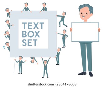 A set of business president man with a message board.Since each is divided, you can move it freely.It's vector art so easy to edit.