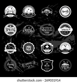 Set of business sign graphics and logo badge designsvintage retro style