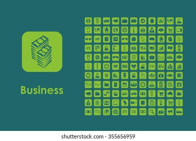 It is a set of business simple web icons