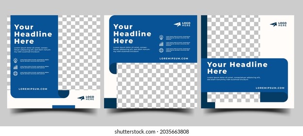 Set of Business social media post template design.