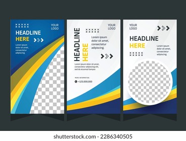 Set business social media story template design