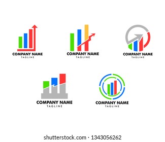 Set of Business Stats Logo Design Template