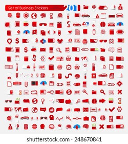 Set of business stickers