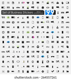 Set of business stickers