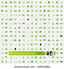 Set of business stickers