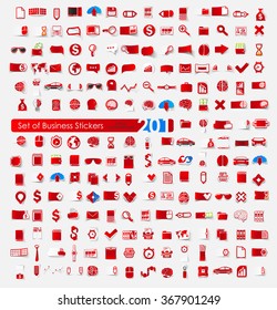 Set of business stickers