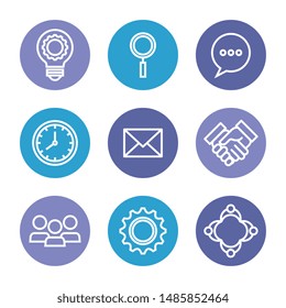 set of business strategy teamwork information