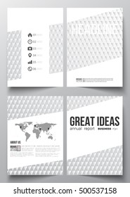 Set of business templates for brochure, magazine, flyer, booklet or annual report. Abstract colorful polygonal background, modern stylish triangle vector texture