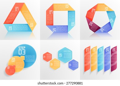 Set of business templates. Can be used for layout, diagram, web design, etc, EPS 10, contains transparency.