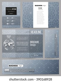 Set of business templates for presentation, brochure, flyer or booklet. Abstract floral business background, modern stylish vector texture