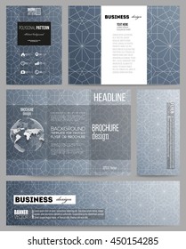 Set of business templates for presentation, brochure, flyer or booklet. Abstract floral business background, modern stylish vector texture