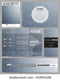 Set of business templates for presentation, brochure, flyer or booklet. Abstract floral business background, modern stylish vector texture