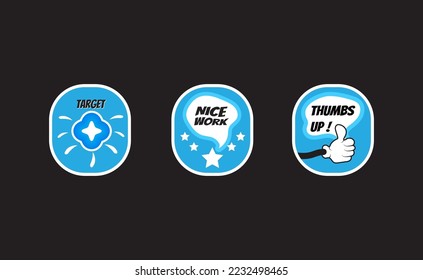 Conjunto de vectores con temática de negocio Emblema símbolos para el diseño de ornamentos.