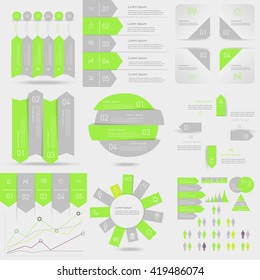 Set of business timeline element for Infographic. Easy to use for your business projects templates for presentation and training. Simple Editable Graphic infographics elements. Vector illustration.