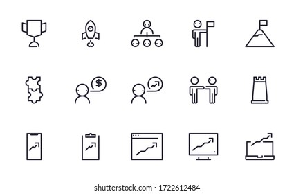 Ilustración de icono Conjunto de vectores de negocio