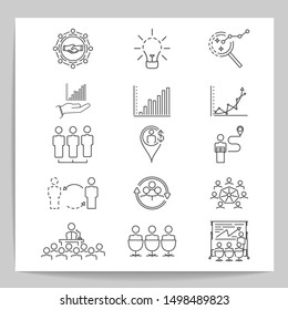  Set of business , vector icons .