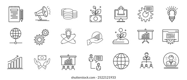 Conjunto de iconos vectoriales de negocios 