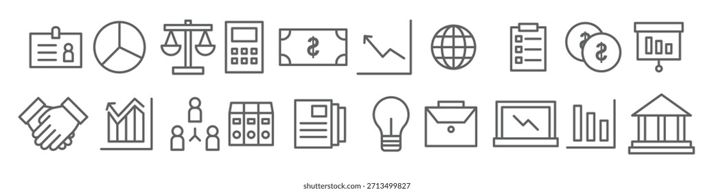 Conjunto de Ilustración vectorial empresarial
