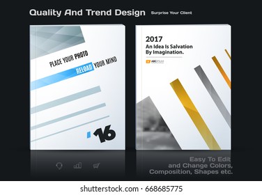 Set of Business vector template, brochure design, abstract annual report, cover modern layout, flyer in A4