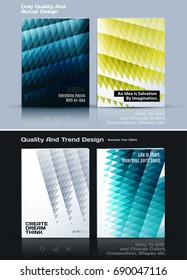 Set of Business vector template, brochure design, abstract annual report,